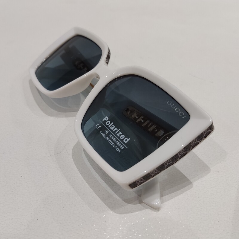 عینک آفتابی زنانه پلاریزه گوچی سفید GUCCI
