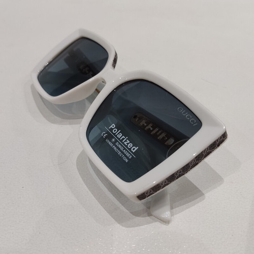 عینک آفتابی زنانه پلاریزه گوچی سفید GUCCI