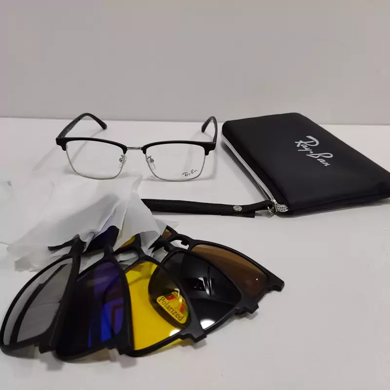 عینک طبی با 5کاور آفتابی T2372 کلاب مستر