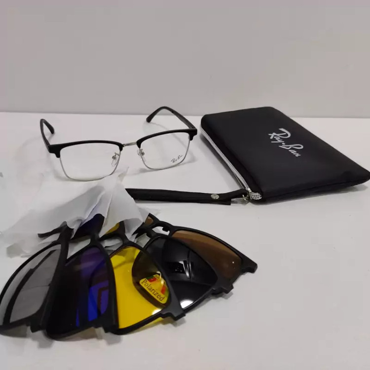 عینک طبی با 5کاور آفتابی T2372 کلاب مستر