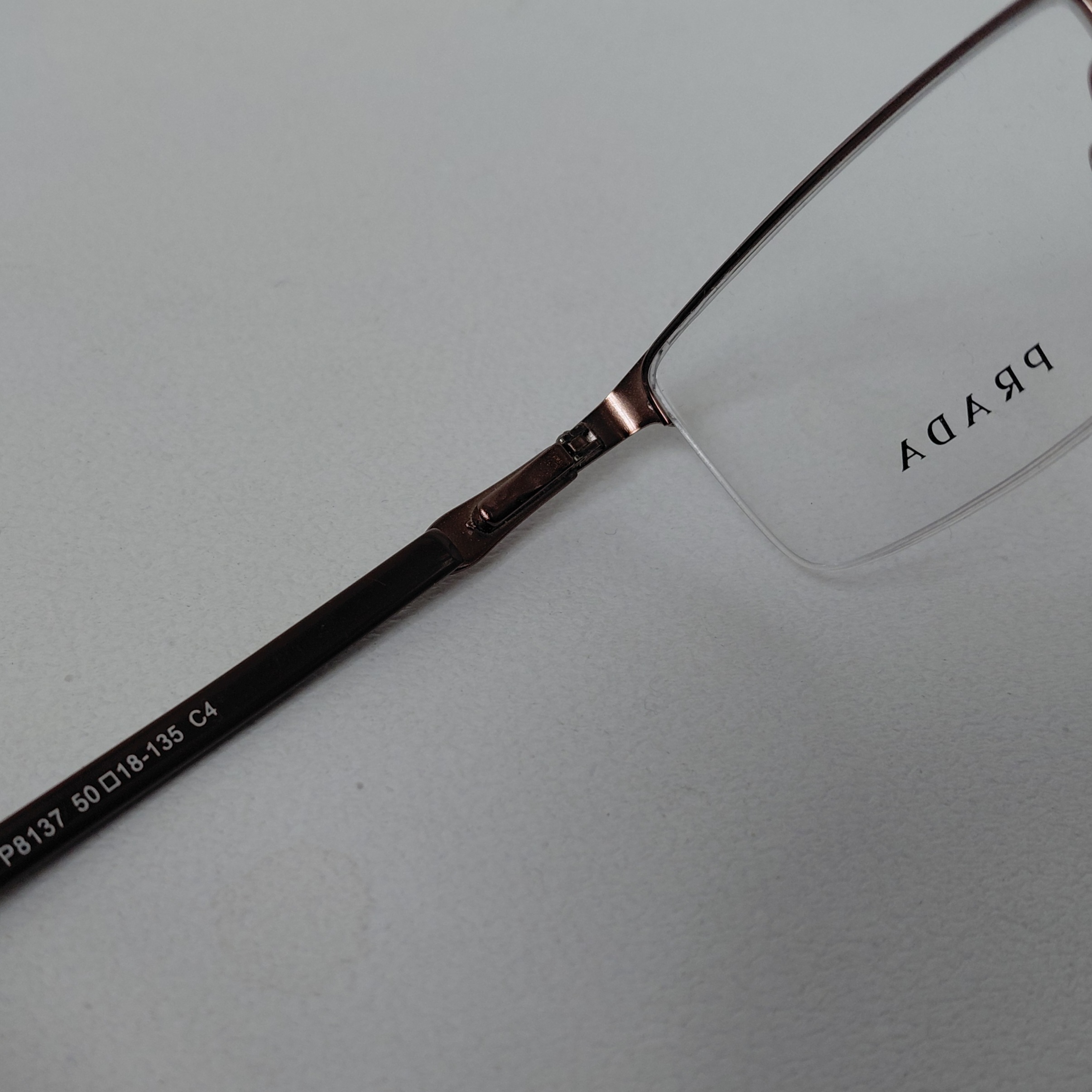 عینک طبی نیم فریم پرادا قهوه ای PRADA